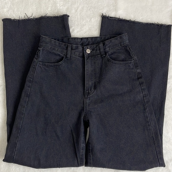 Shein Ripped Distress Wide Leg Jeans Size 4 - Picture 9 of 15